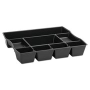 Rubbermaid Nine-Comp Deep Drawer Organizer, Plastic, 14 7/8x11 7/8x2 1/2, Black 21864